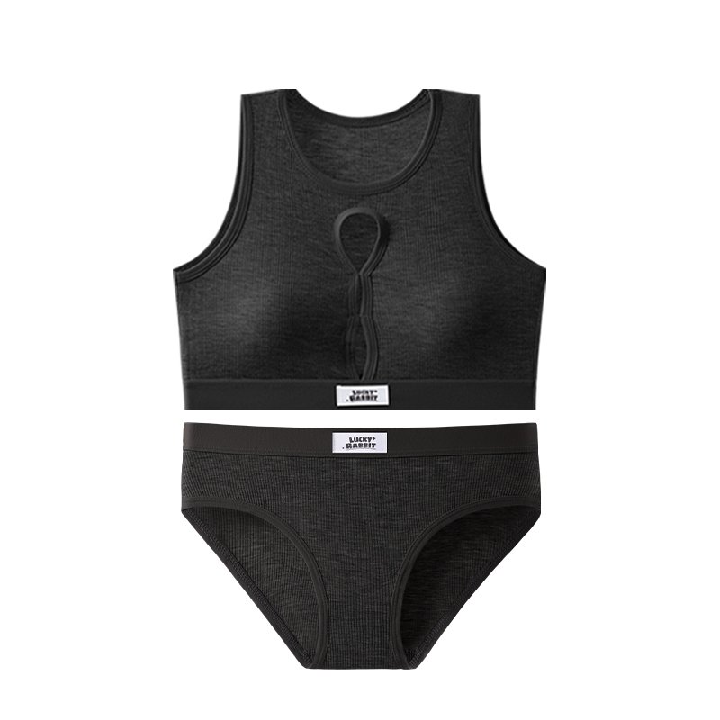Factory Cotton direct sports bra set seamless back fitness vest shockproof breathable sweat-absorbent underwear set
