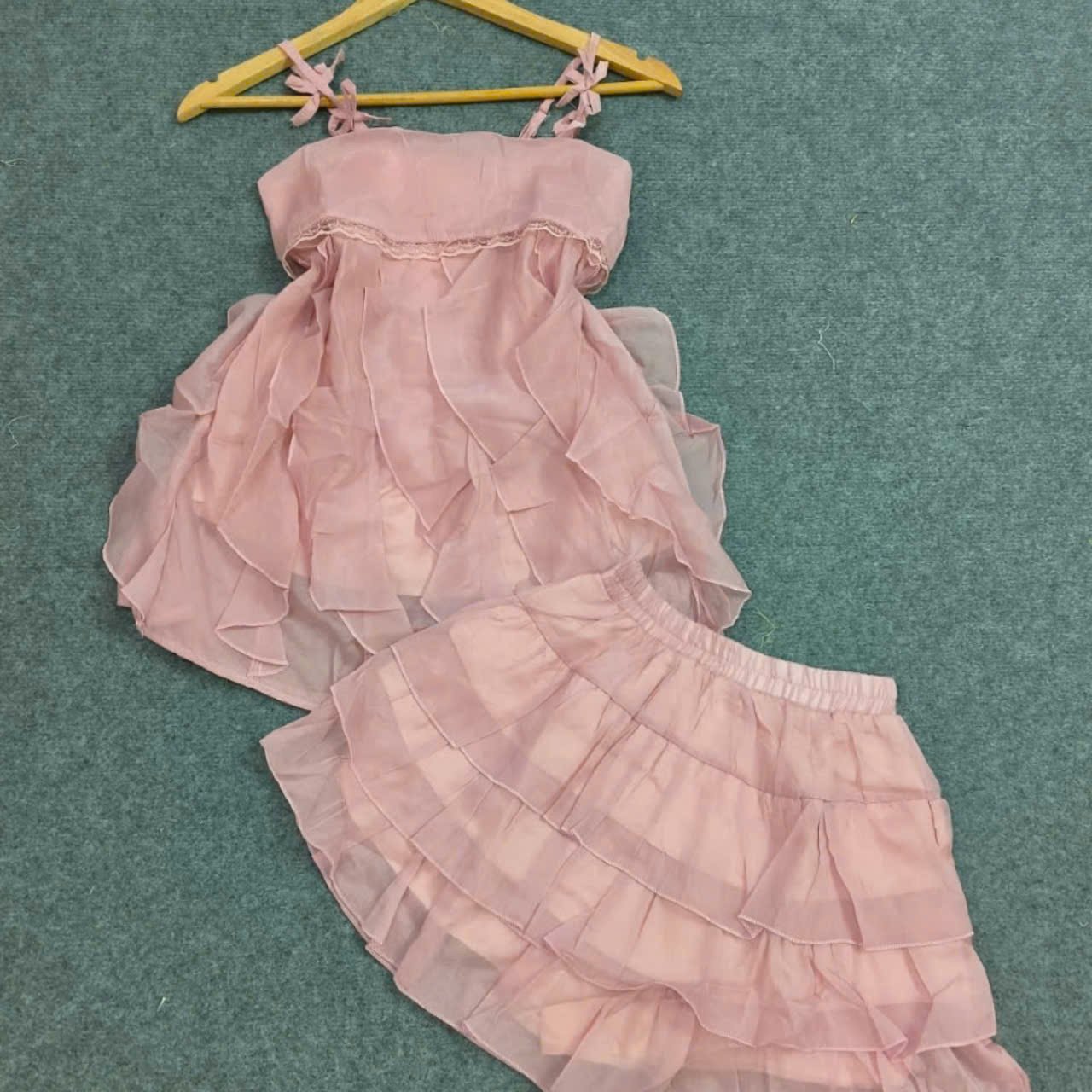 summer sort women's set Factory Price Natural Odm Washable Customized Vietnam Manufacturer Set sort for girl 2 piece long