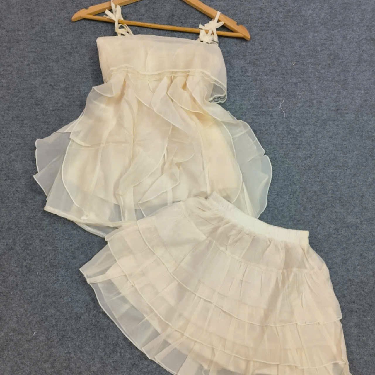 summer sort women's set Factory Price Natural Odm Washable Customized Vietnam Manufacturer Set sort for girl 2 piece long