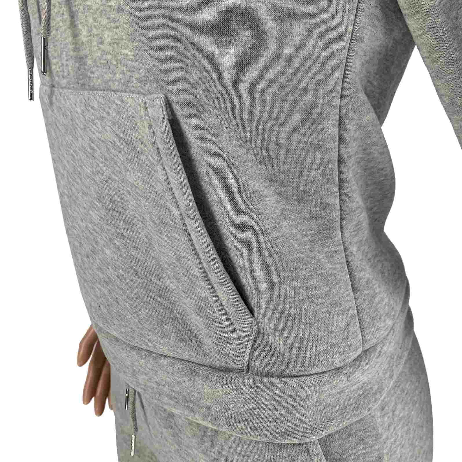 2024 pretty and cheap polyester cotton Sports hoodies plain jogger Sweatshirt customized embroidery oversize women's set