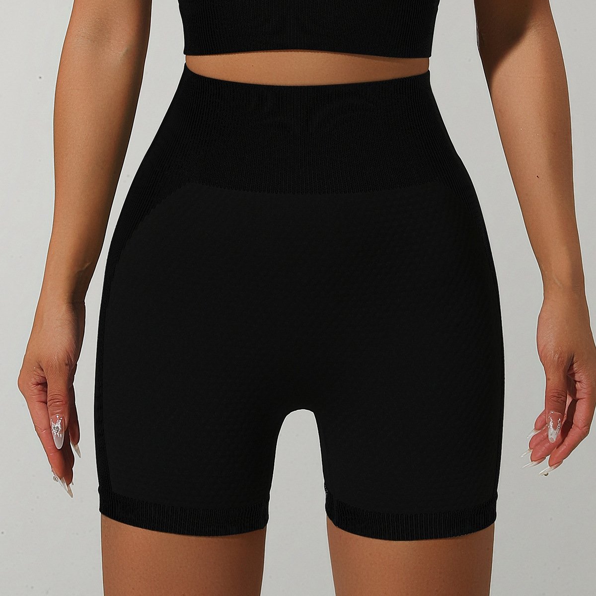 Women Round Neck Tee High Waist Shorts Yoga Suit Lady Cross Back Bra Scrunch Butt Shorts Gym Sets Female Tight Sports Tracksuit