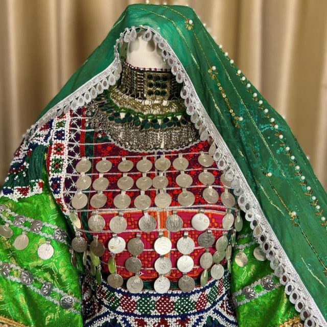 2024 Tribal Ethnic Vintage Afghan Kuchi Unisex Dresses Afghan Kuchi Tribal Wedding Couple Dress Women's Sets & Matching Men Vest