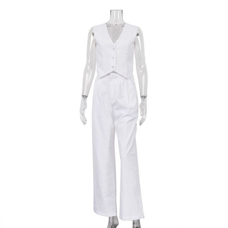 Top Selling Products 2024 Ladies Clothes Manufacturer Cotton Two Piece Women Summer Pants Set Co Ord Suits Women's Clothing Sets