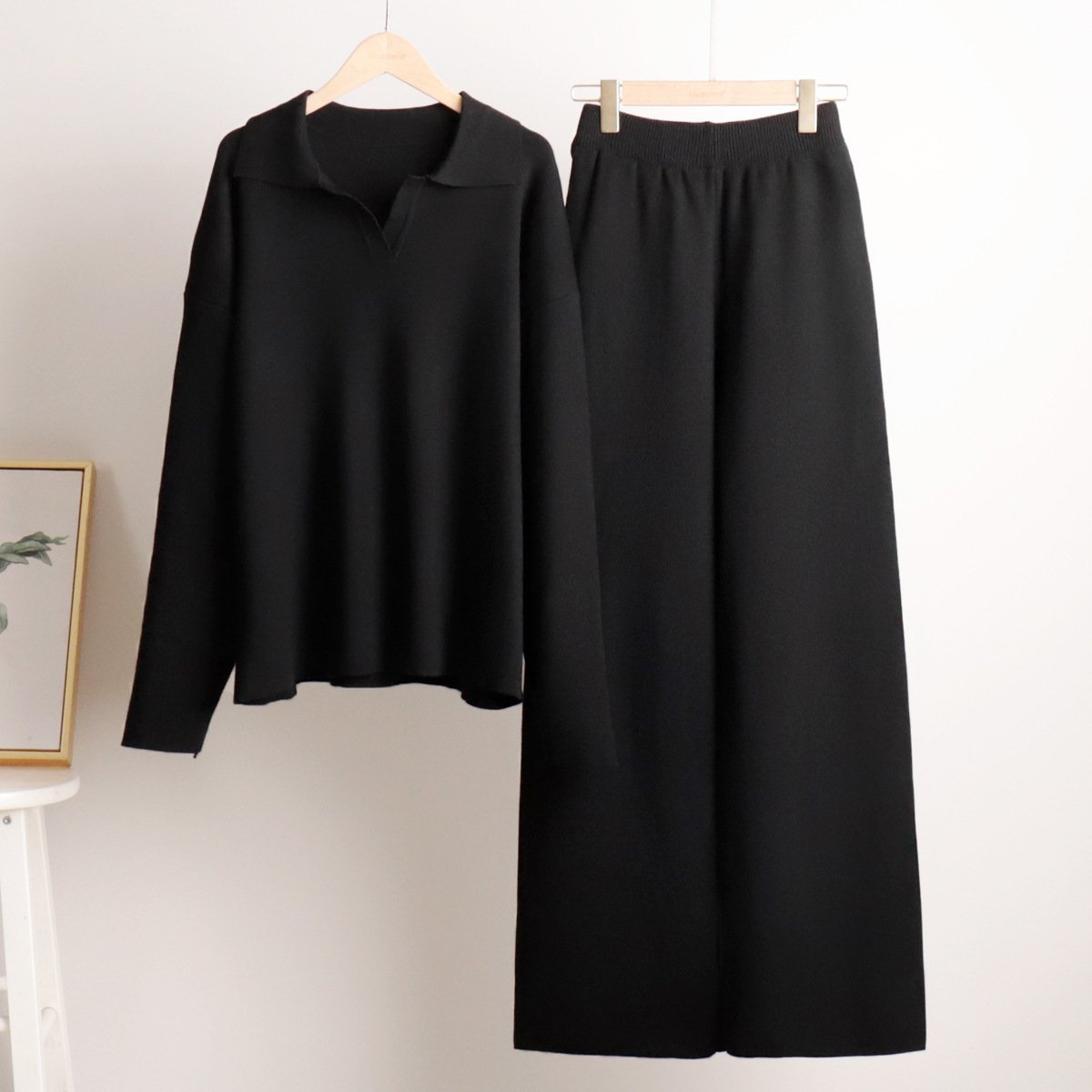 High Quality Custom Logo Winter Luxury Sweater And Pants Sets Solid Color Factory Direct Sale Supports Women