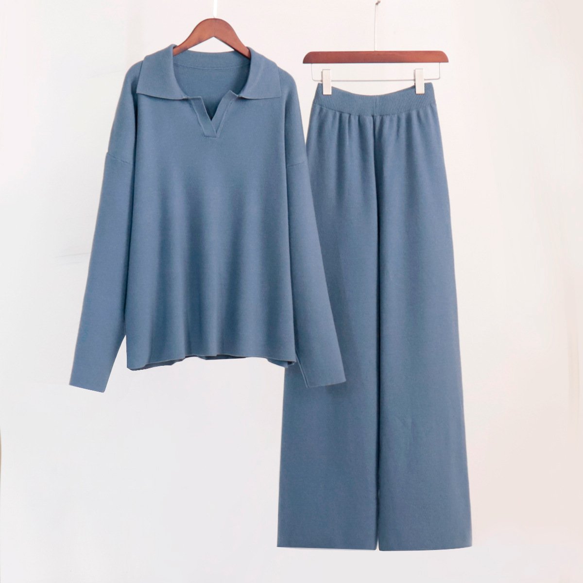 High Quality Custom Logo Winter Luxury Sweater And Pants Sets Solid Color Factory Direct Sale Supports Women