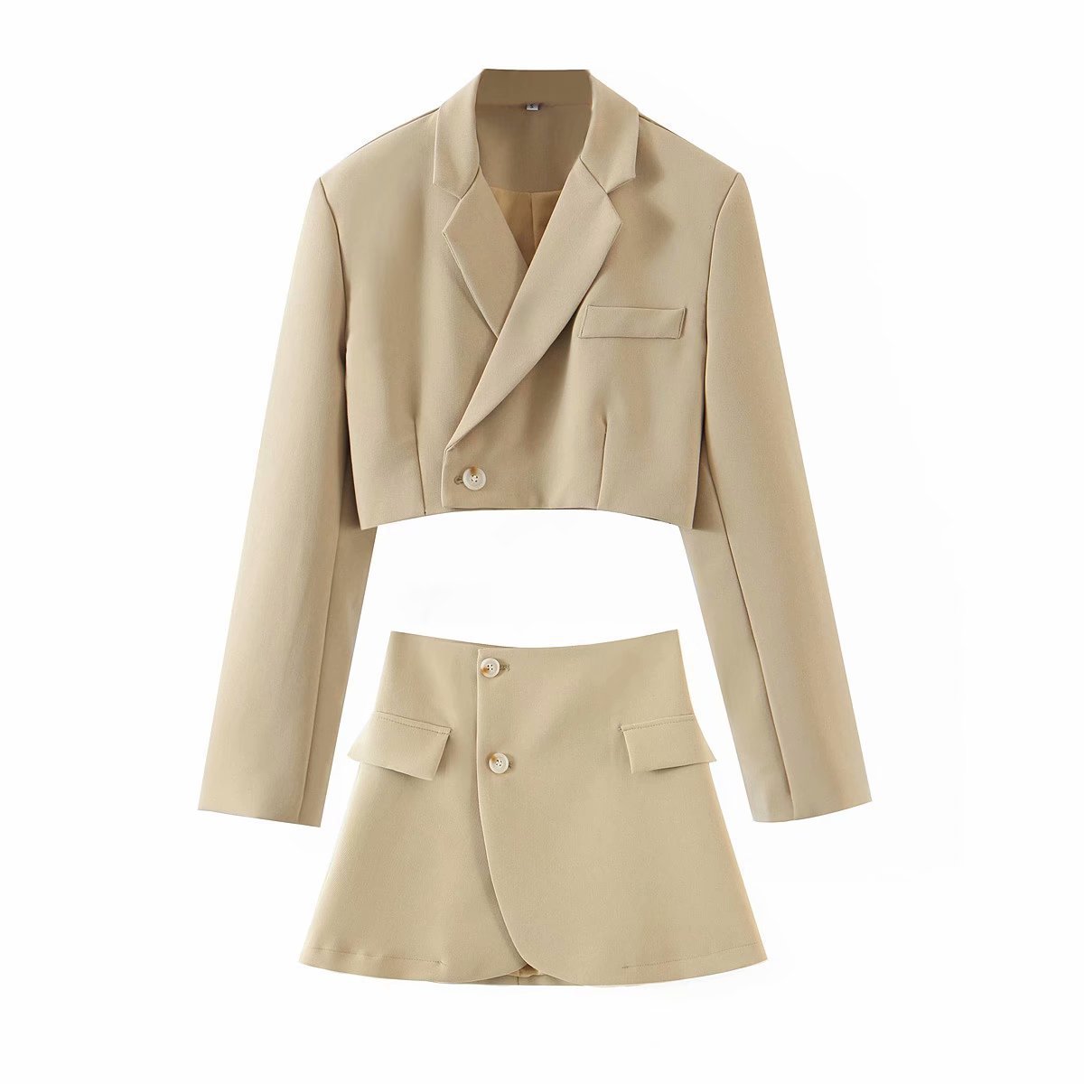 Wholesale OEM 2 Piece vetement pour femme blazers Streetwear Office ladies Women's Skirt Suits tuxedo jacket coats traje