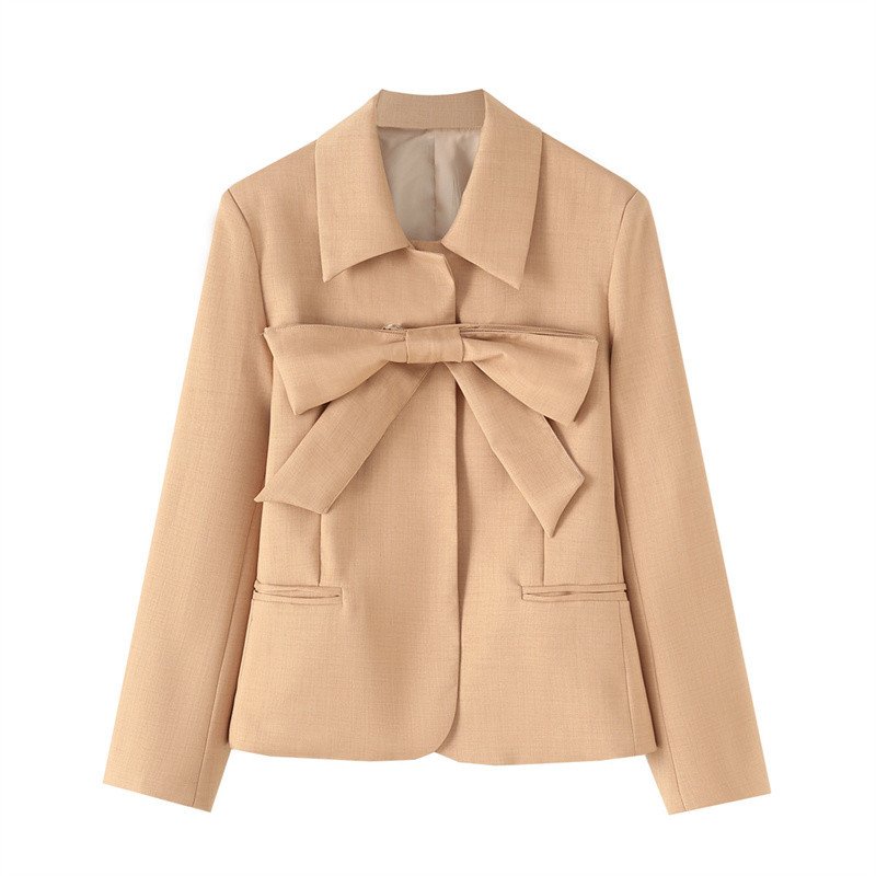 TAOP&ZA women's clothing 2024 early autumn new French sweet age-reducing bow suit jacket design suit top