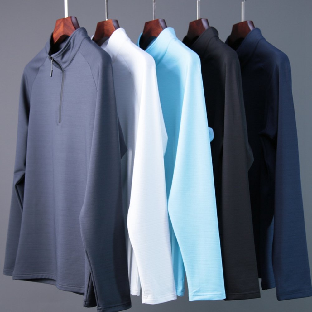 wholesale Custom Print Fitness Quick dry Breathable Plus Size Athletic Gym Workout Training Top Mens gym quarter zip pullover