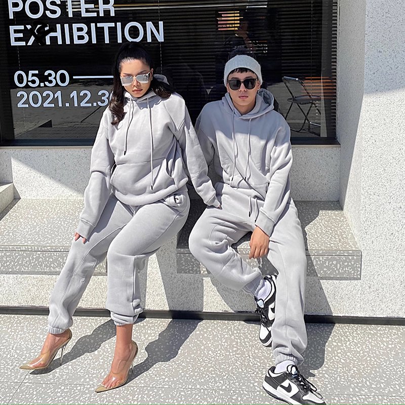 Os016 Custom Plus Size Women's Sets Streetwear Y2k Loungewear Women Set Two Piece Sweatpants Jogger And Hoodie Tracksuit Set