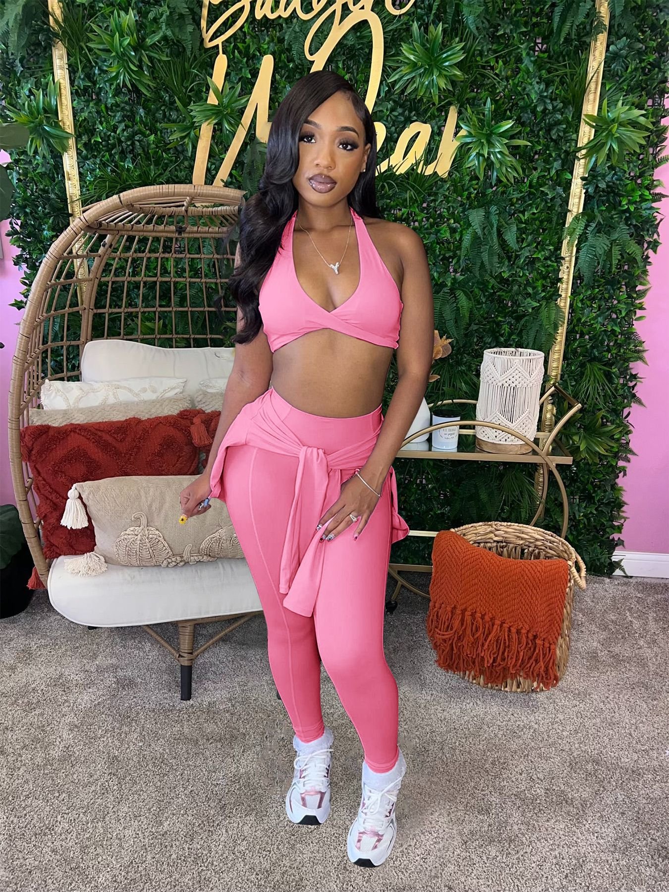 Sports Yoga Suit 3 Piece Set Women Outfit Solid Casual Long Sleeve Zipper Slim Jacket Vest Skinny Legging Fall Women's Clothing