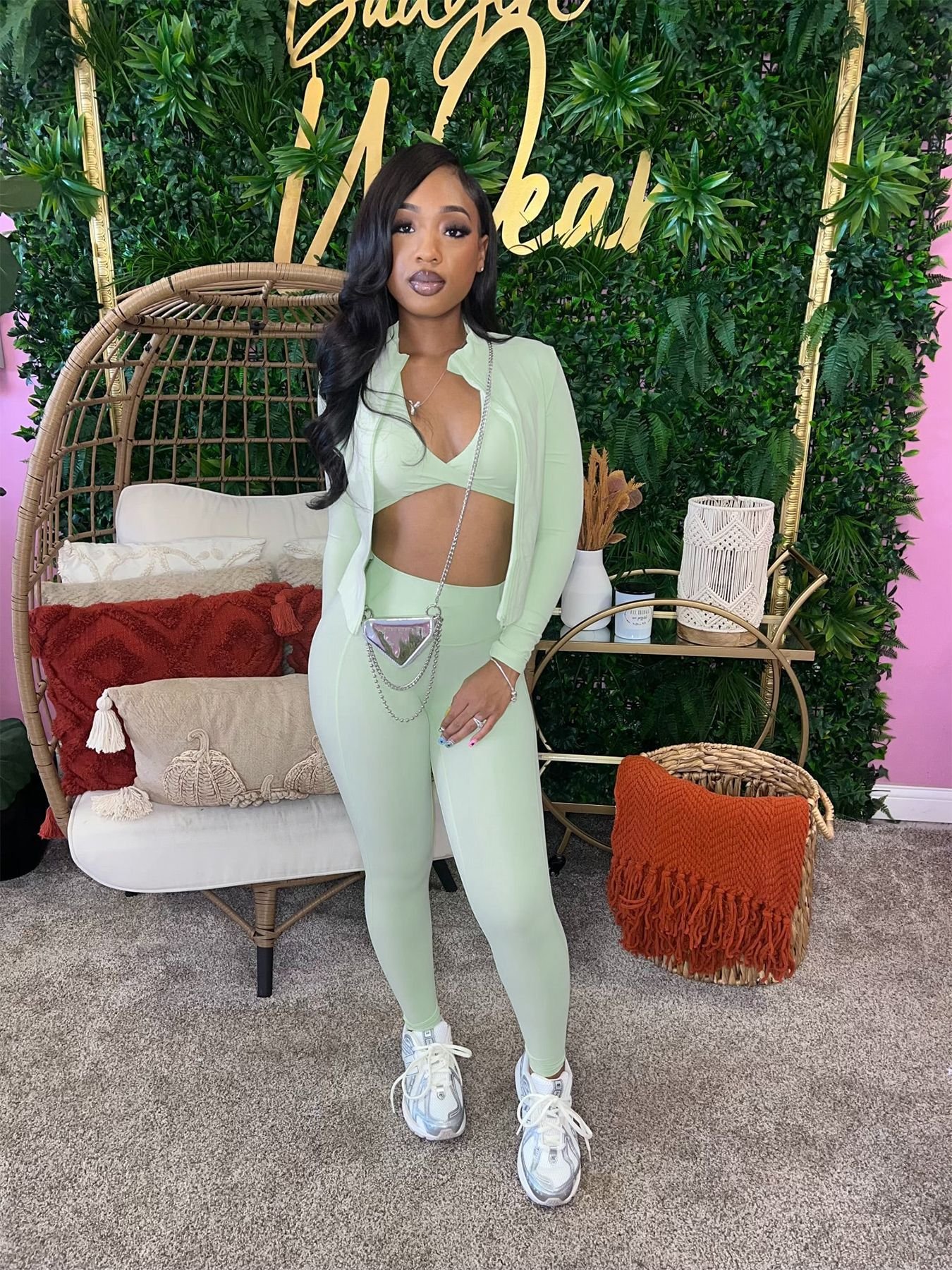 Sports Yoga Suit 3 Piece Set Women Outfit Solid Casual Long Sleeve Zipper Slim Jacket Vest Skinny Legging Fall Women's Clothing