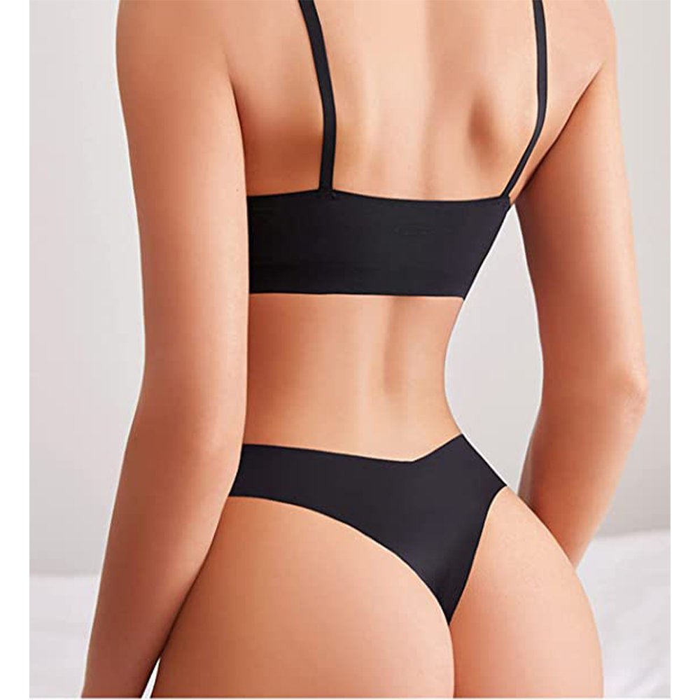 Sexy Women's Custom Logo Femme Bra And Panty Set Bralette High Quality Women Lingerie Set Two Piece Seamless Bra Thong Set OEM