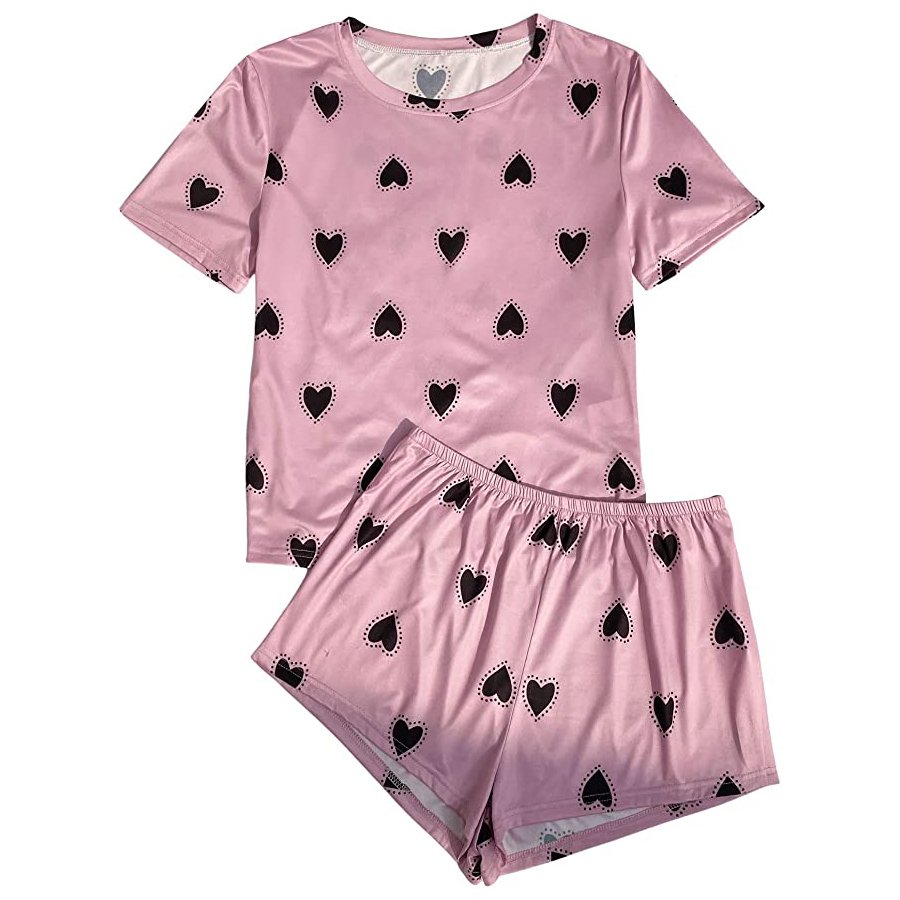 Custom Summer Casual Women O-Neck Striped Outfit Short Sleeve Crop T-Shirt & Shorts Drawstring Tracksuit Casual Set