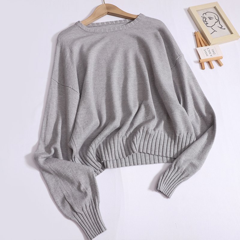 Wholesale 2024 Autumn New Fashionable High Waist Loose Wide Leg Pants Round Neck Versatile Long Sleeve Knitted Shirt Women's Set