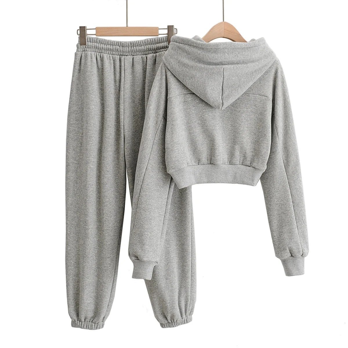 Hooded Sweater Jacket Women's Sets Casual Sports Hoodie Suit Cotton Fabric Tracksuits For Women