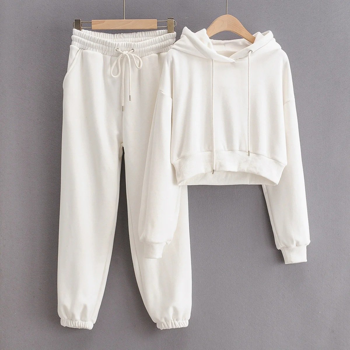 Hooded Sweater Jacket Women's Sets Casual Sports Hoodie Suit Cotton Fabric Tracksuits For Women
