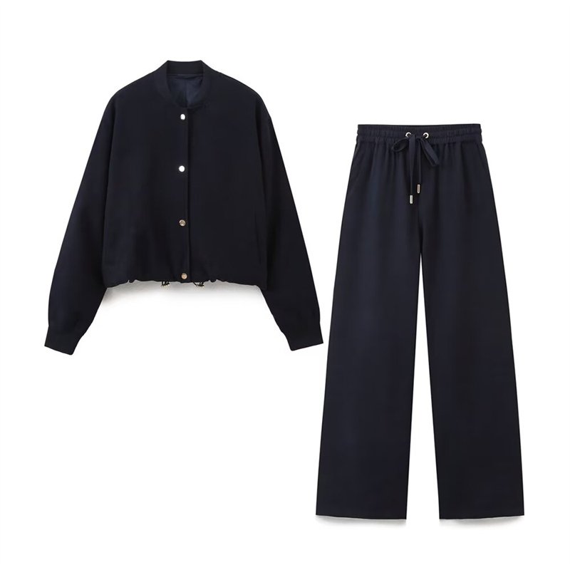 TAOP&ZA women's clothing 2024 early autumn new style temperament high waist slim elastic waist wide leg trousers 8372247 8372262