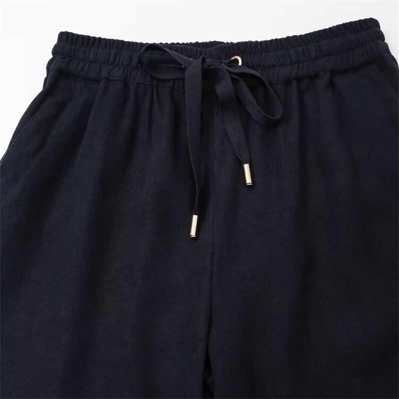 TAOP&ZA women's clothing 2024 early autumn new style temperament high waist slim elastic waist wide leg trousers 8372247 8372262