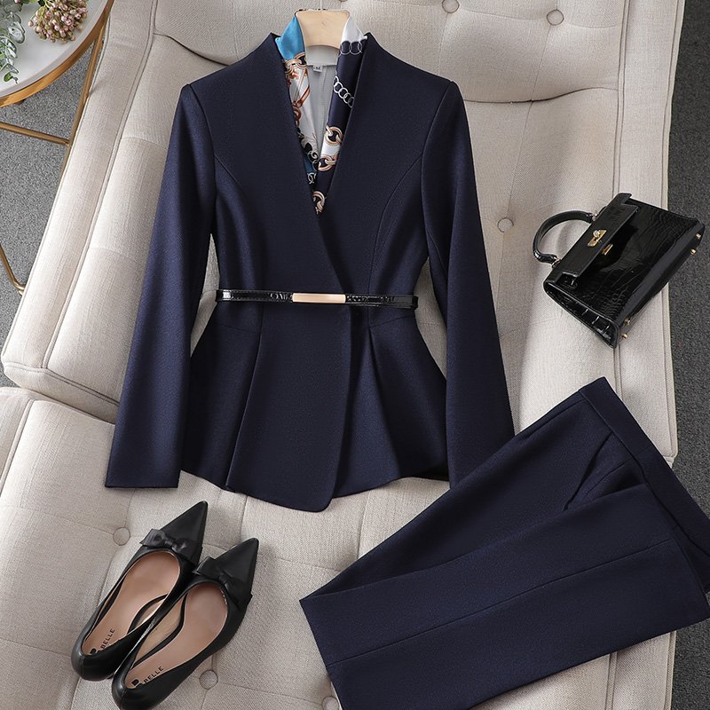 High quality fashionable elegant women's tuxedo business office suit women's trousers suit