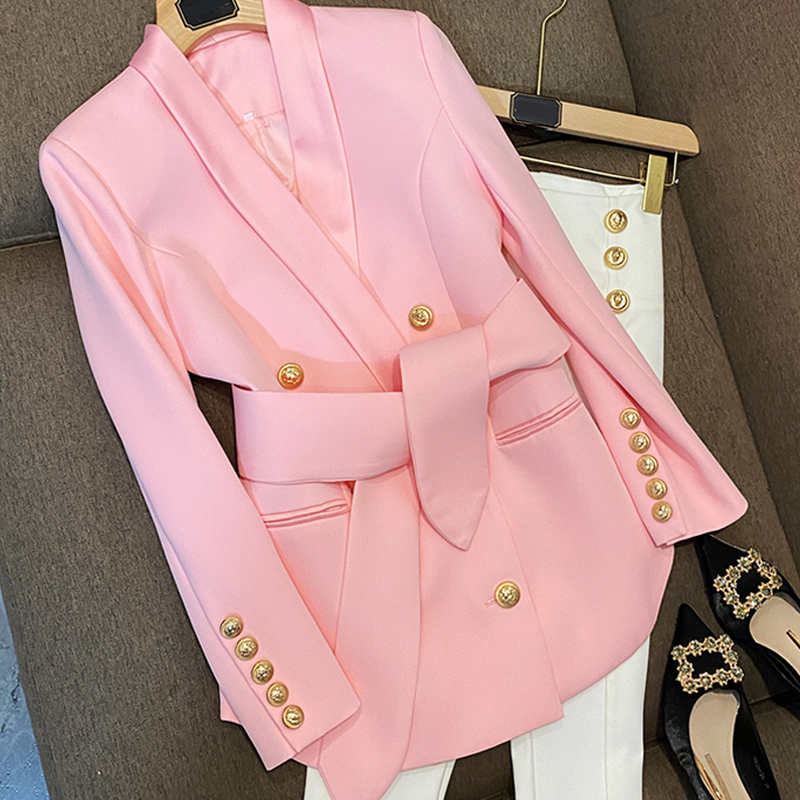 Custom wholesale 2024 European high-end luxury suits petite tops short black suit jacket for women