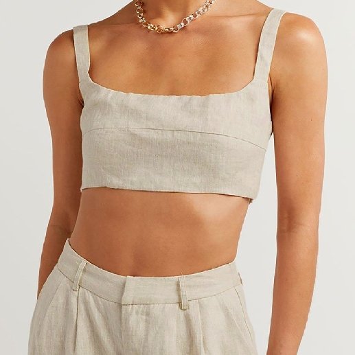 Casual Custom Cotton Women's Clothing 2 Piece Set Women Halter Cami Loose Long Pant Set Outfits Linen Women's Sets