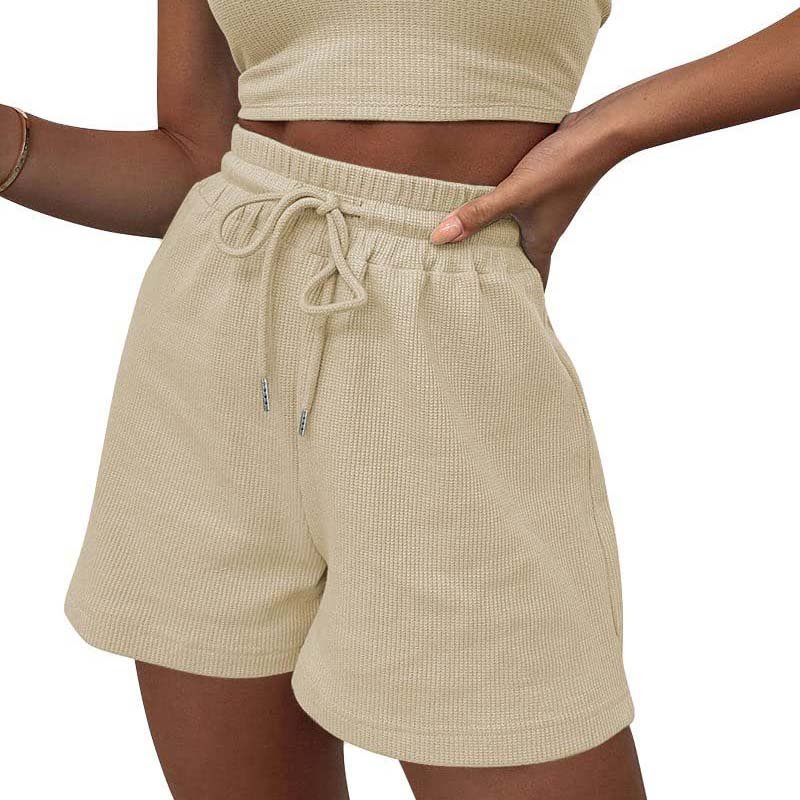Blank OEMEmbroidery Ribbed TShirt Customizable Logo Female Summer Clothes 2 Piece Set Women's Sets Tank Tops And Shorts Set