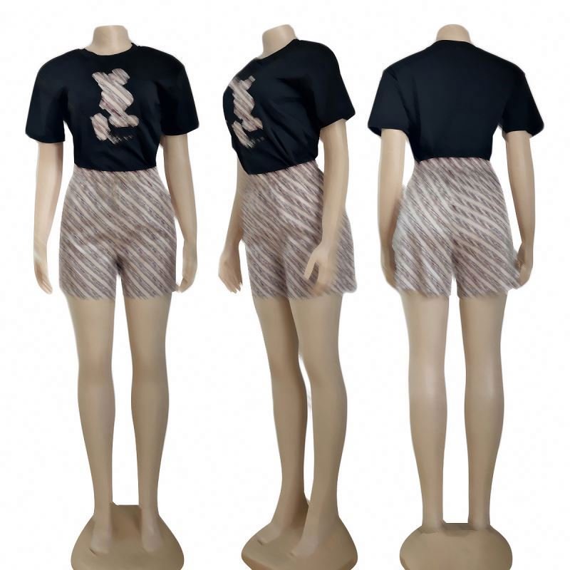 Summer Brand women's clothing Women's Sets outfits Casual summer shorts set