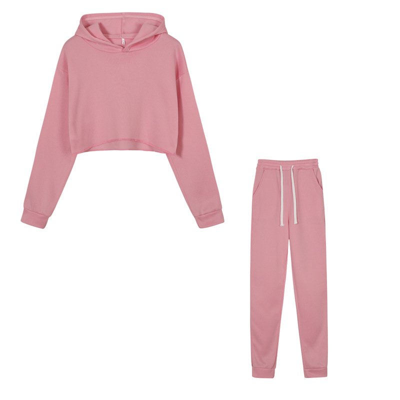 Wholesale Sports Sexy Tracksuits Outfits 2 Piece Custom 3d Embroidery Logo Leisure Plain Plus Size Jogger Jogger Women'S Sets