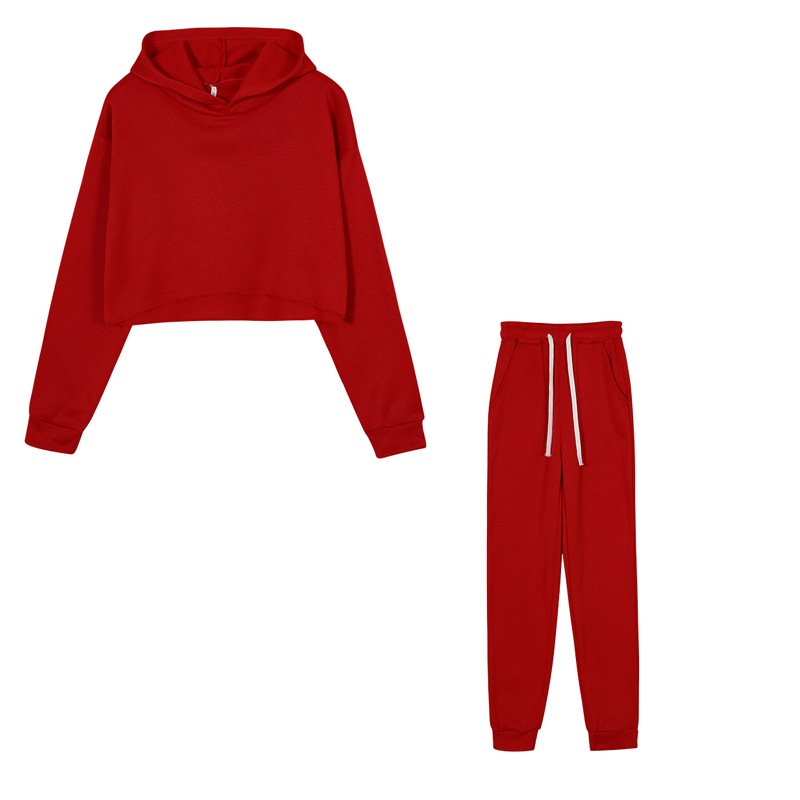 Wholesale Sports Sexy Tracksuits Outfits 2 Piece Custom 3d Embroidery Logo Leisure Plain Plus Size Jogger Jogger Women'S Sets