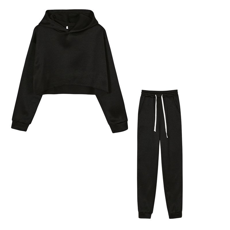 Wholesale Sports Sexy Tracksuits Outfits 2 Piece Custom 3d Embroidery Logo Leisure Plain Plus Size Jogger Jogger Women'S Sets