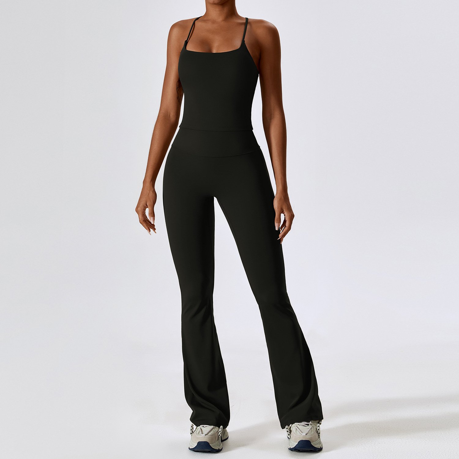 Wholesale Women Sports Gym Wear Workout Set Tights Crop Top 2 Pieces Seamless Long Sleeve Fitness Yoga Set