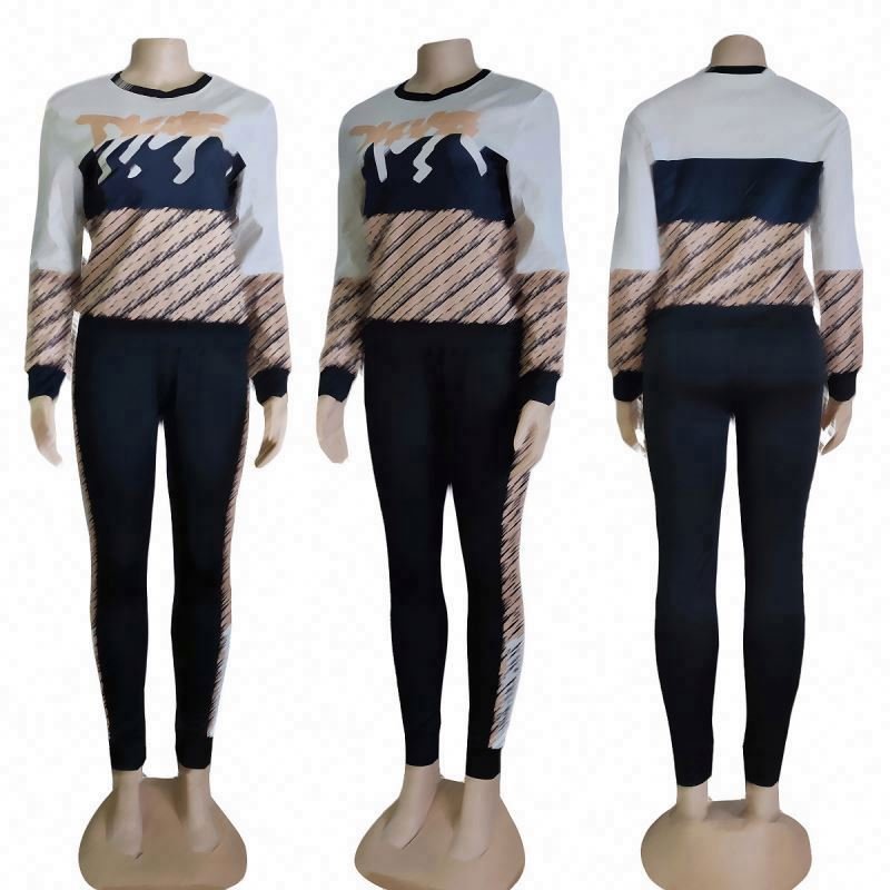 2024 New Autumn long sleeve pants 2 pieces set women clothing Women's Sets Casual designer clothes for women high quality