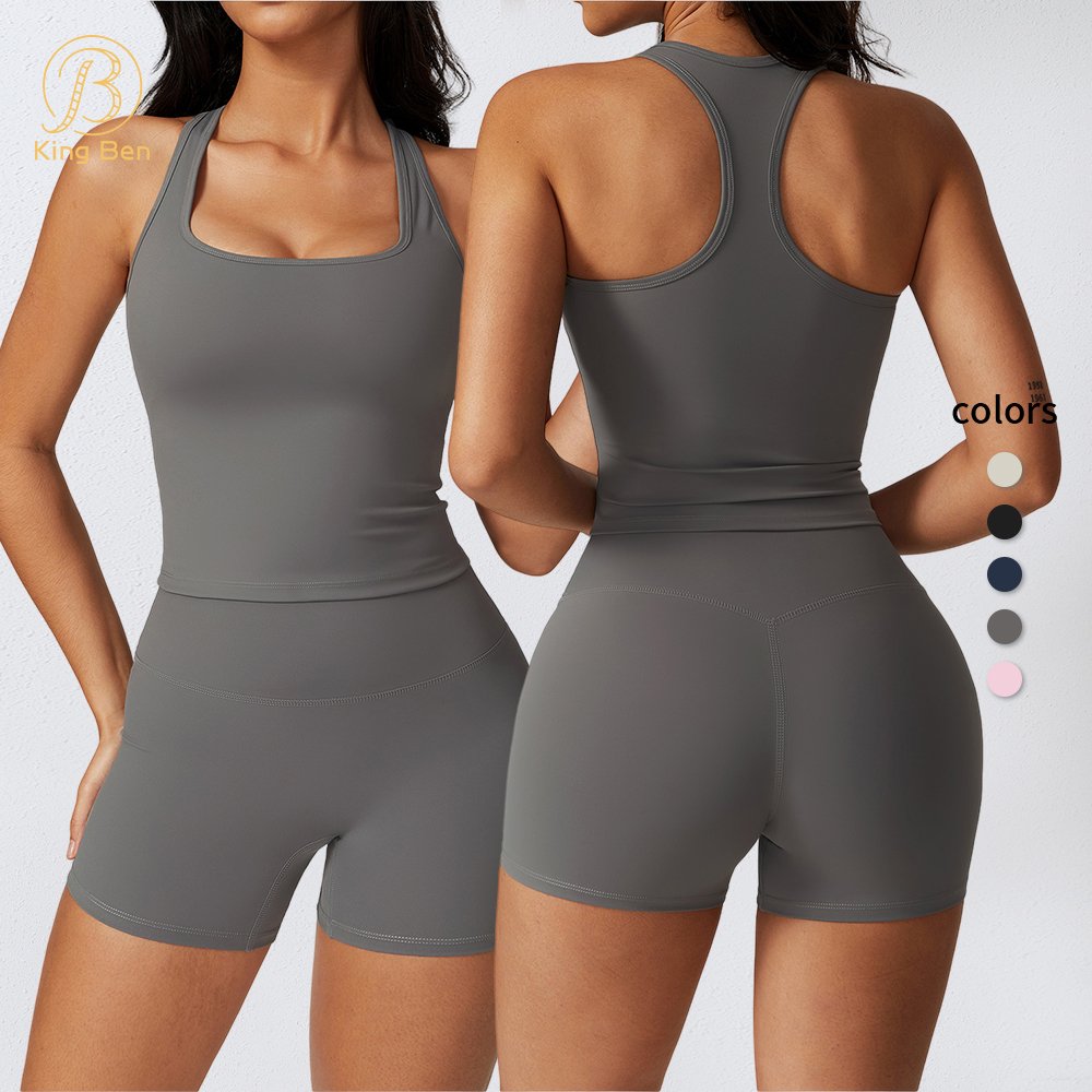 Sportswear Women's Set Slim Up Light Weight I-Shape Back Bra High Waist Non Butt Lift Fitness Yoga Wear Tennis Yoga Sets