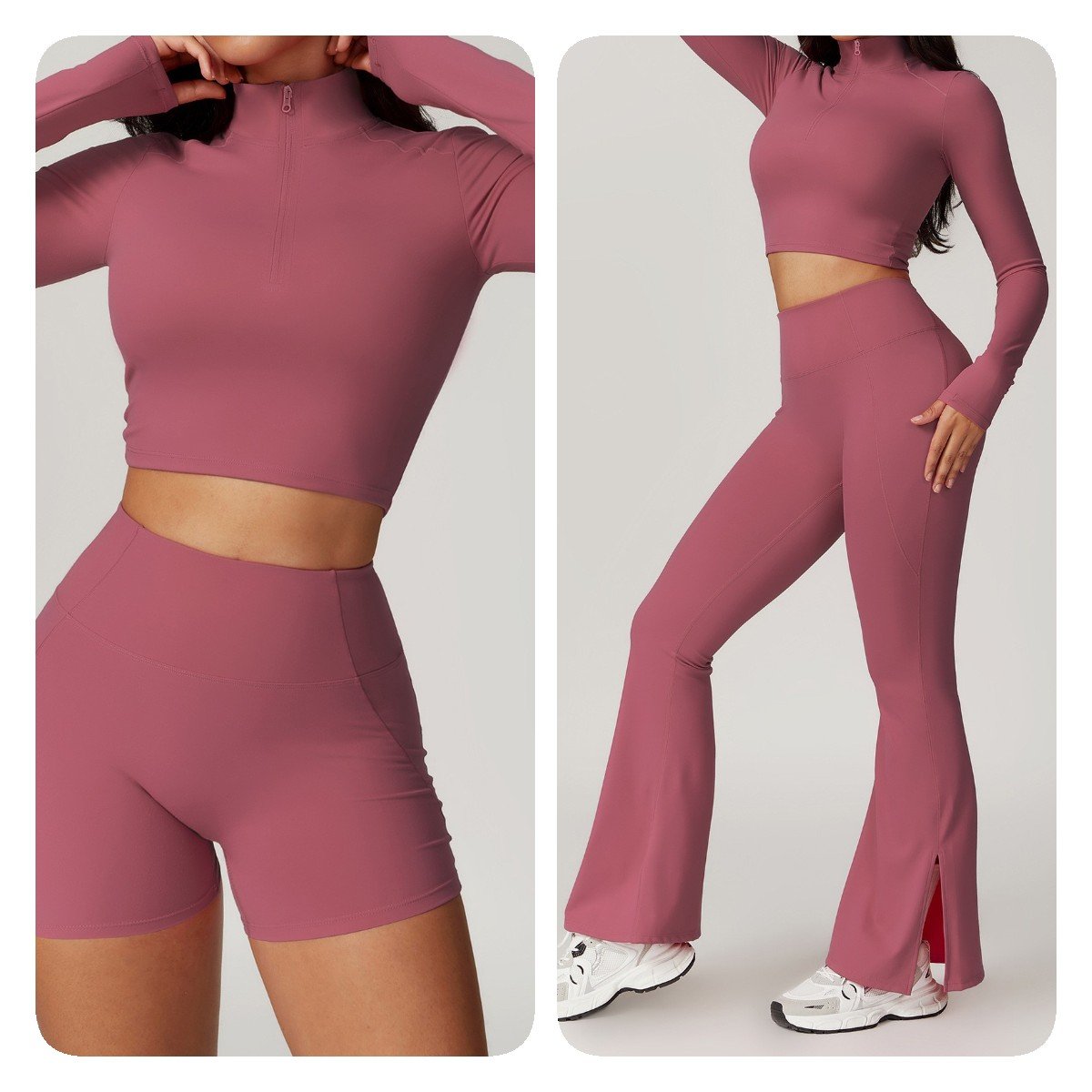 High Quality Two Style Gym Fitness Yoga Sportswear Women 7pcs Workout Yoga Sets For Women Mujer Athletic Sets Sport