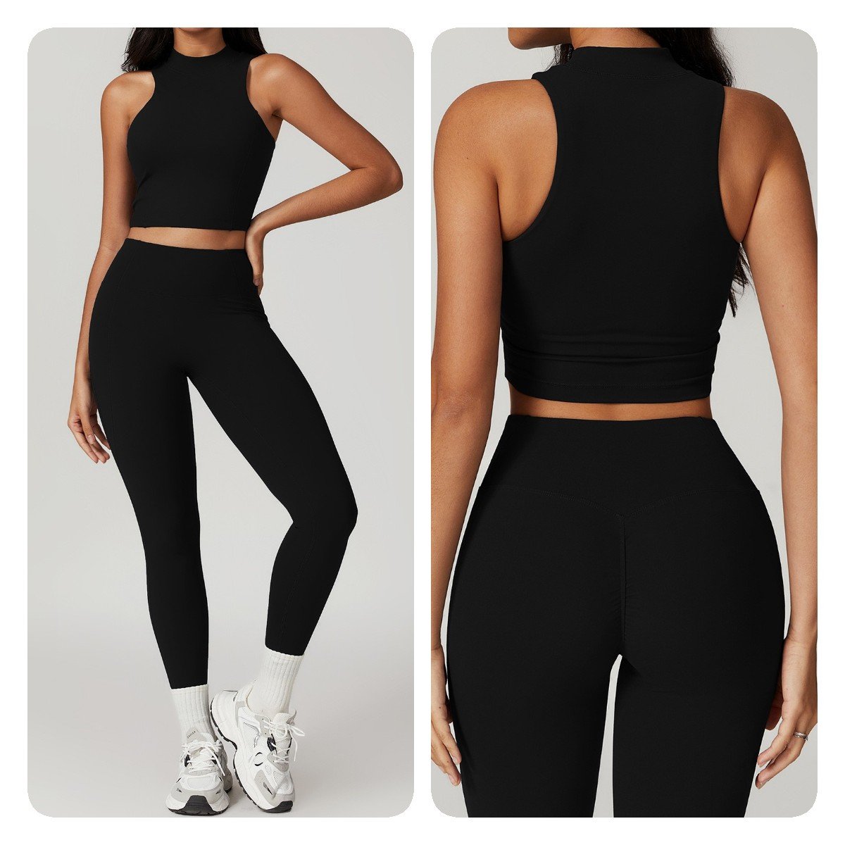High Quality Two Style Gym Fitness Yoga Sportswear Women 7pcs Workout Yoga Sets For Women Mujer Athletic Sets Sport