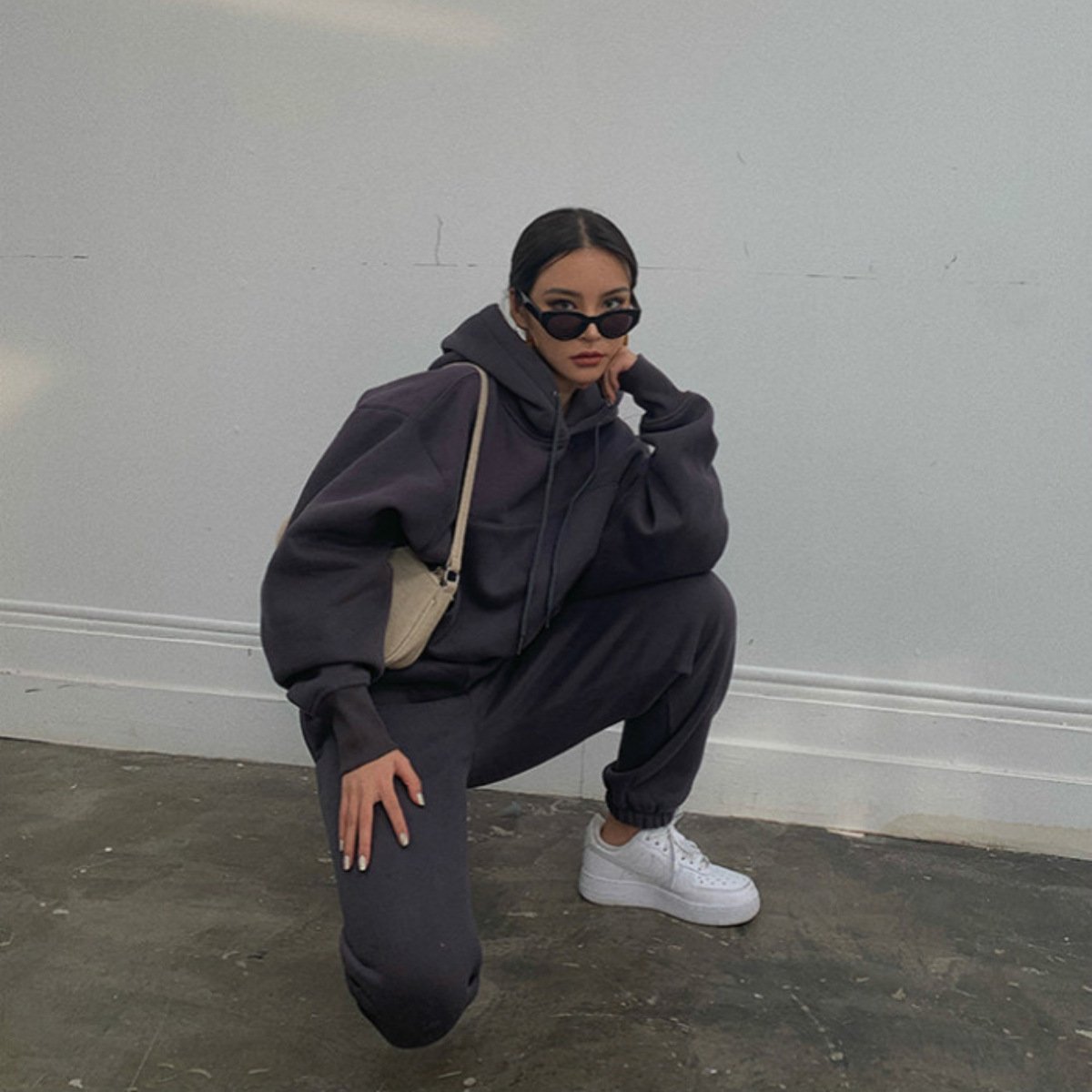 New Arrival High Waisted Breathable Hooded Woman Pants Set Fitness Set Clothing Custom Long Sleeve Women Set
