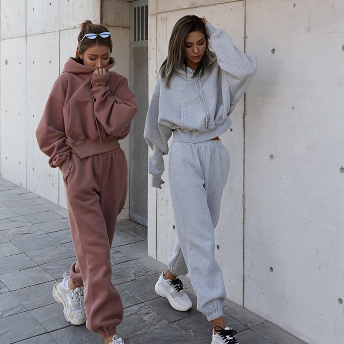 New Arrival High Waisted Breathable Hooded Woman Pants Set Fitness Set Clothing Custom Long Sleeve Women Set