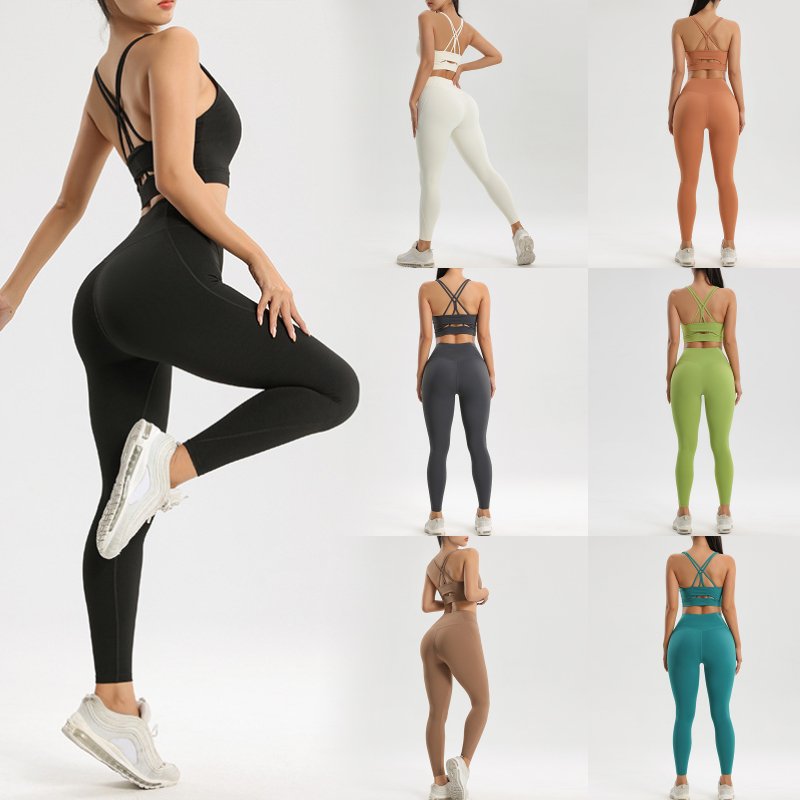 Colorful Seamless Yoga Suit Set With Quick Drying High Waisted Running Fitness And Tight Fitting Yoga Set