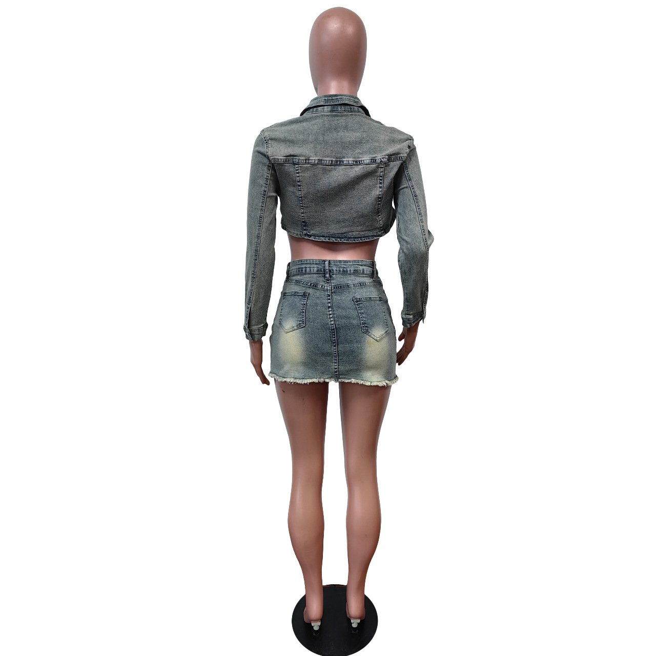 Wholesale DESIGNERS Famous brand clothing set Denim Jacket skirts sets for women two pieces