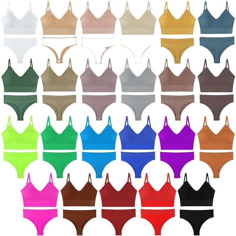 High quality Factory breathable Lady Underwear bra and party set Sexy seamless brassiere For women's Bra Sets