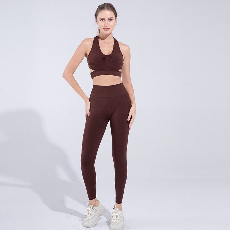 Custom Yoga Sets Fitness Women Yoga Wear Set Sports Bra Fitness High waist Lifting Pants Seamless Yoga Outfit