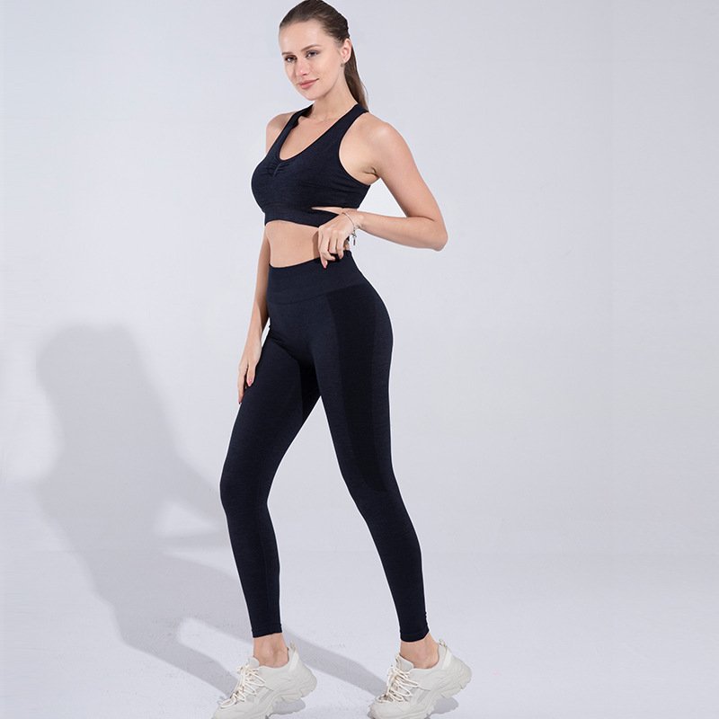 Custom Yoga Sets Fitness Women Yoga Wear Set Sports Bra Fitness High waist Lifting Pants Seamless Yoga Outfit