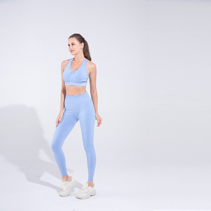 Custom Yoga Sets Fitness Women Yoga Wear Set Sports Bra Fitness High waist Lifting Pants Seamless Yoga Outfit