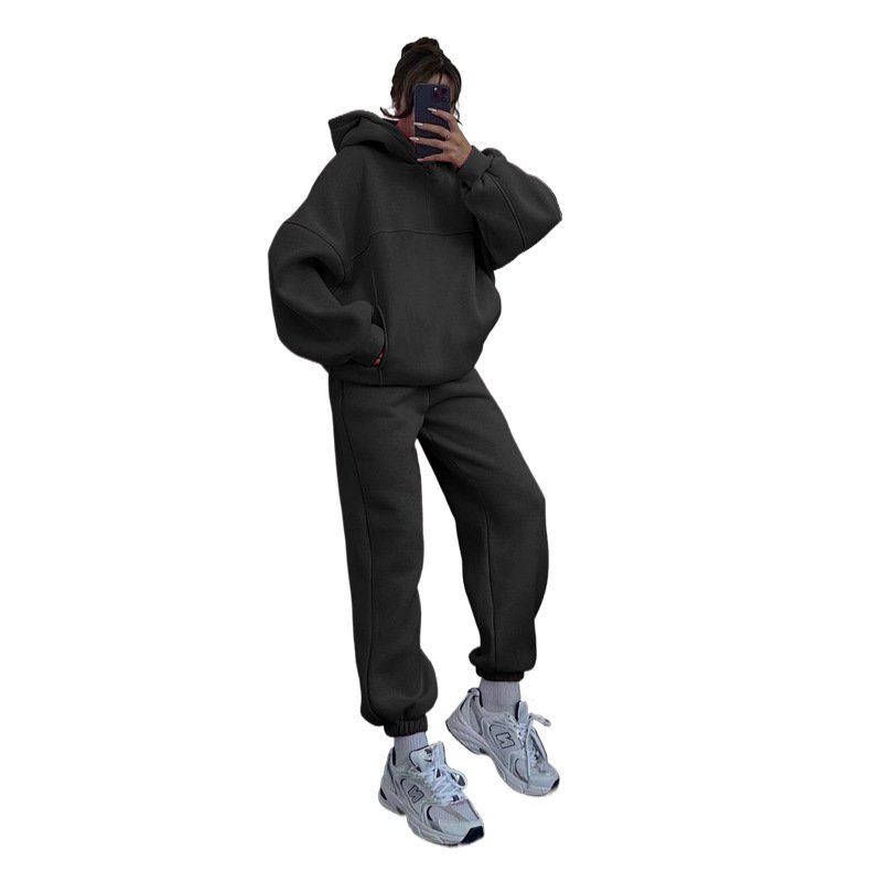 2025 New Polyester Spandex Hoodies Loungewear Women Sets Custom Logo Sports Tracksuits For Women Embroidery Printing Women'S Set