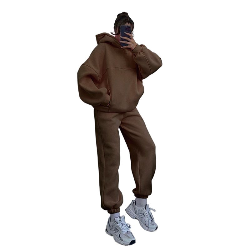 2025 New Polyester Spandex Hoodies Loungewear Women Sets Custom Logo Sports Tracksuits For Women Embroidery Printing Women'S Set