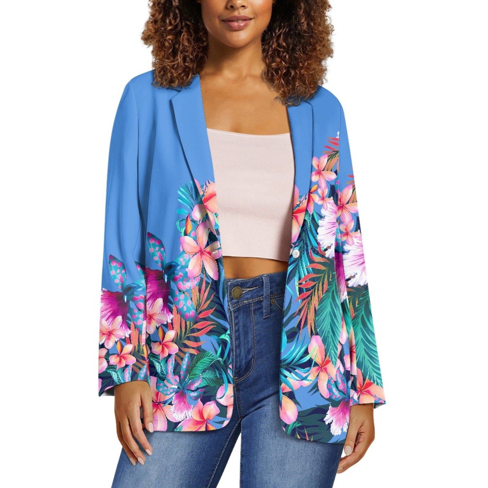 Print On Demand Casual Blazer Hawaiian Tribal Tattoo Ladies Long Sleeve Autumn Women Office Blazers Custom Women's Jackets Coats
