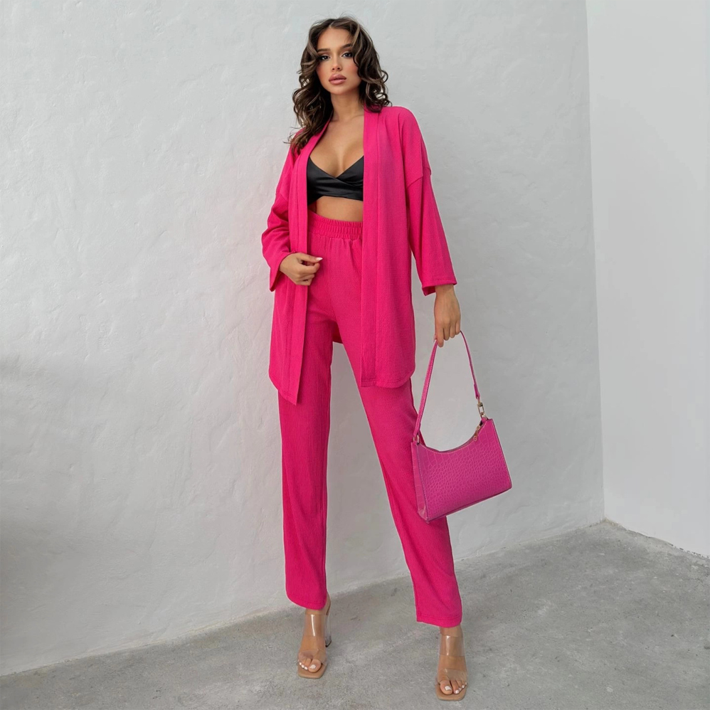 2024 New Women's Coat Set Trendy, High end, Fashionable, Sexy, Casual, Elegant Women's Set Two Piece Set