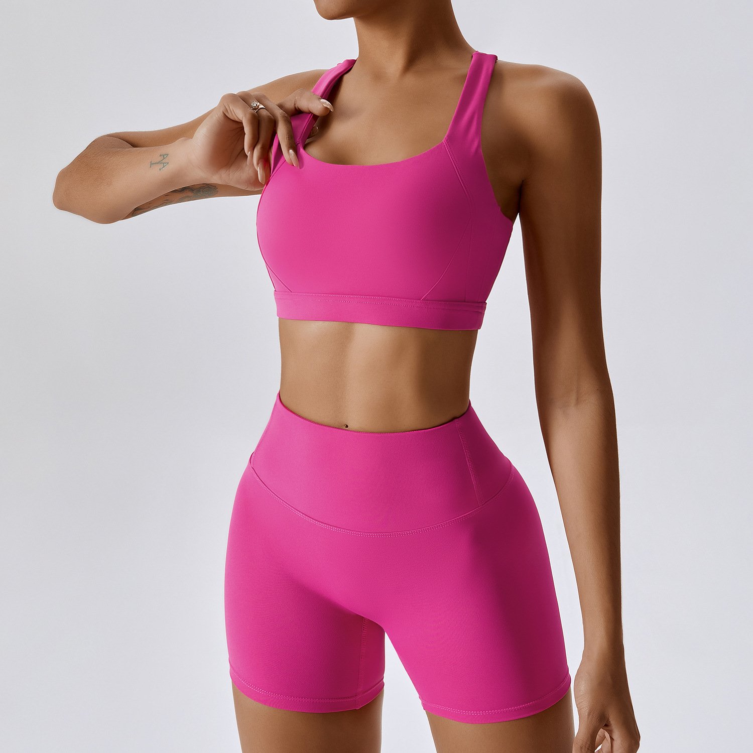 4 Pcs Long Sleeves Activia Bra customizable high quality custom women's gym clothing nylon and elastane active wear