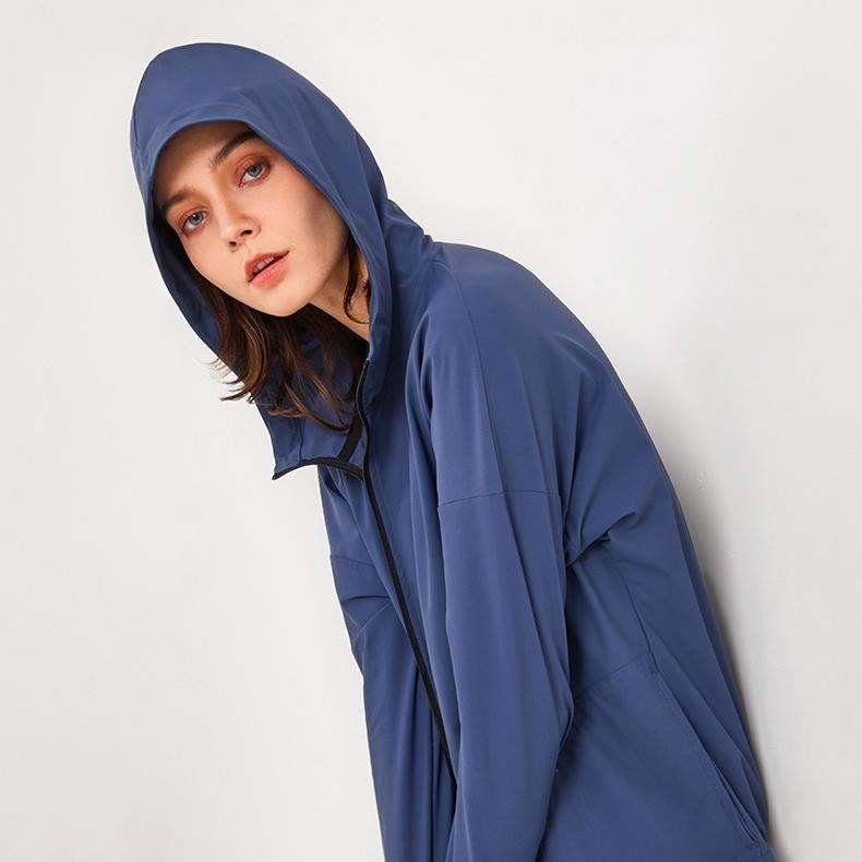 Custom Quick Dry Workout Fitness Gym Yoga Suit Women's Loose Coat Breathable Women Running Sports Coat With Zipper