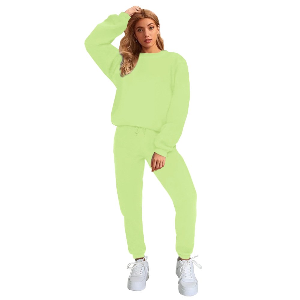 Manufacturer Jogger Plus Size Crewneck Puff Printing Graphic Outfits Custom Logo Tracksuits 2 Piece Sports Leisure Women'S Sets